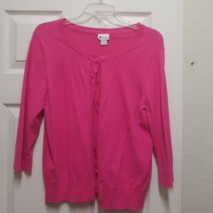 Large 3/4 sleeve cardigan